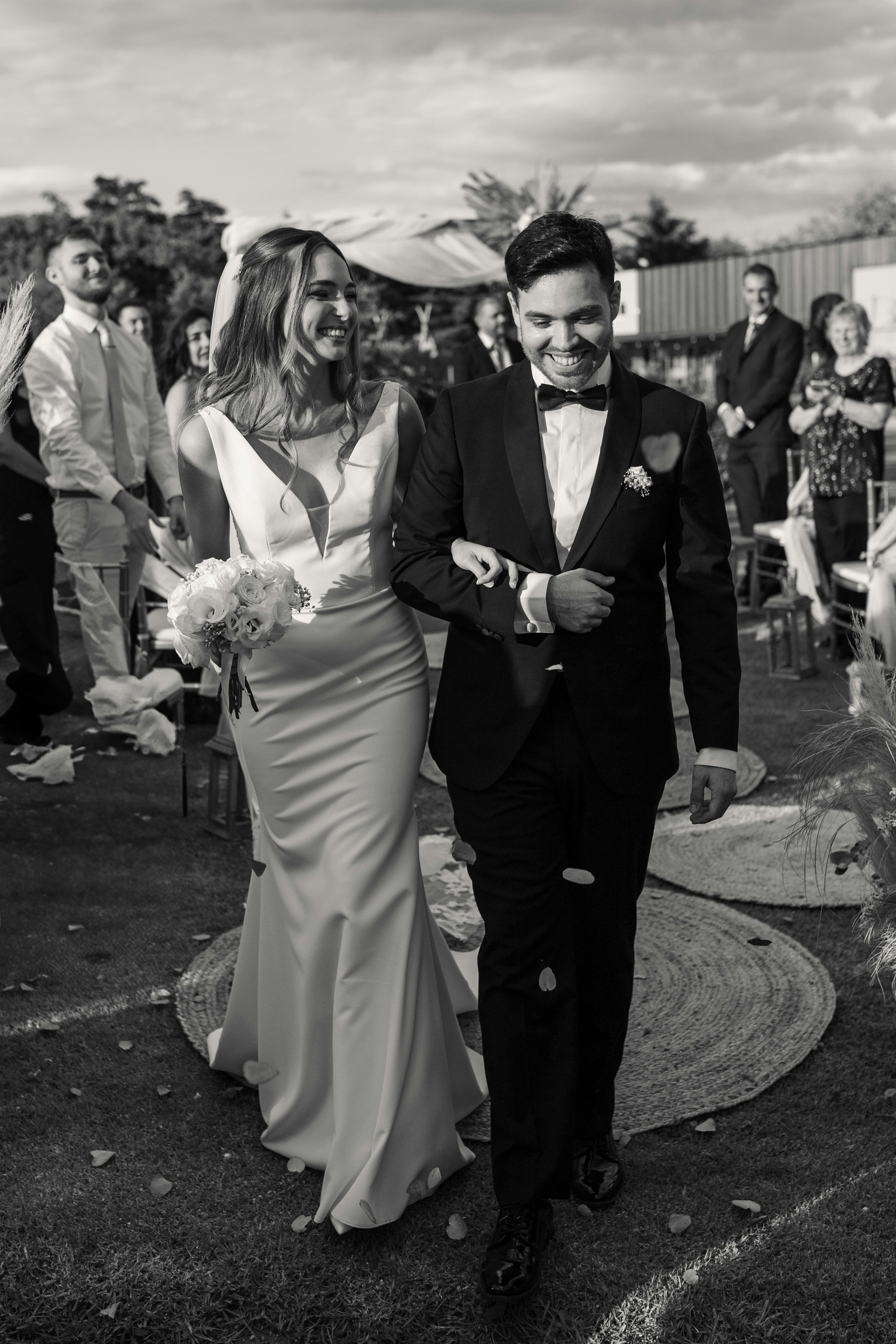 Group celebration photo sharing